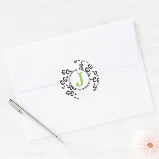 Monogramme Personnaliser les autocollants (Enveloppe)