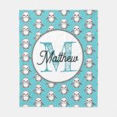 Monogramme personnaliser polaire couverture pingou (Devant)