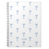 Monogramme Petit Carnet bleu cou (Devant)