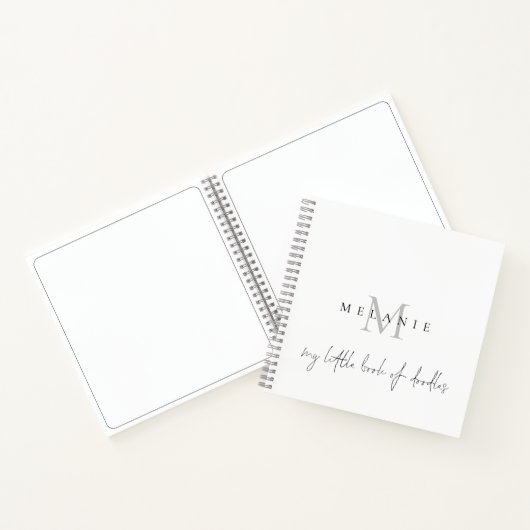 Monogramme Petit Livre De Doodles Script Sketch Li (Intérieur)
