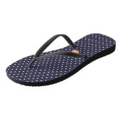 Monogramme Petites tongs bleu Pointe Polka (Incliné)