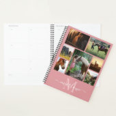 Monogramme Photo Collage rose pâle Nom (Devant avec enveloppe)