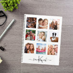 Monogramme photo personnalisé blanc 2025<br><div class="desc">Faites votre propre collage photo de famille unique en cadeau ou pour vous-même. Utilisez quatre, 9 de vos photos préférées de votre famille, amis, destination de voyage de rêve ou animal de compagnie! Personnalisez et ajoutez un nom et votre lettre monogramme. Le nom est écrit avec un script de style...</div>