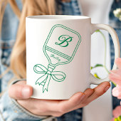 Monogramme Pickleball Paddle Café Mug