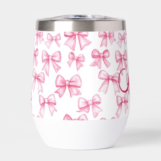 Monogramme Pink Bow Coquette esthétique Preppy ten (Avant)