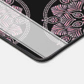 Monogramme Pink Floral Fronds Polka Dot Mandala (Coin)