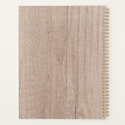 Monogramme Planche en bois Look Vieux Modèle de sc (Dos)