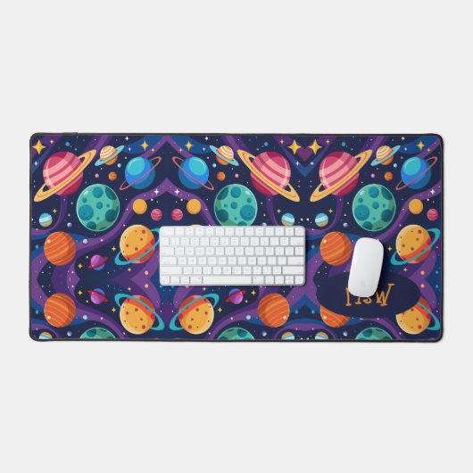 Monogramme Planètes rétro (Clavier et souris)