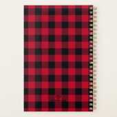 Monogramme plaqué de buffle rouge rustique Nom 202 (Dos)