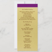 Monogramme Plum Programme de mariage violet Invita (Dos)