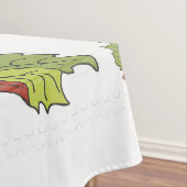 Monogramme Poinsettias sur nappes de vacances blan (In Situ)