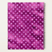 Monogramme points de paillettes rose magenta et bo (Dos)