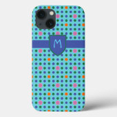 Monogramme Pois personnalisé iPhone 6 Coque Xtreme (Verso)