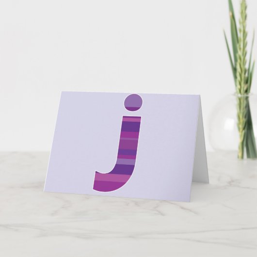 Monogramme pourpre - Lettre J (Devant)