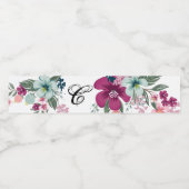 Monogramme Première bouteille d'eau Étiquette Flow (Étiquettes simples)