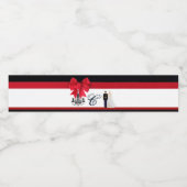 Monogramme Première bouteille d'eau Étiquette Mari (Étiquettes simples)