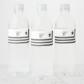 Monogramme Première bouteille d'eau Étiquette Mari (Bouteilles)