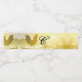 Monogramme Première bouteille d'eau Étiquette Sunn (Étiquettes simples)