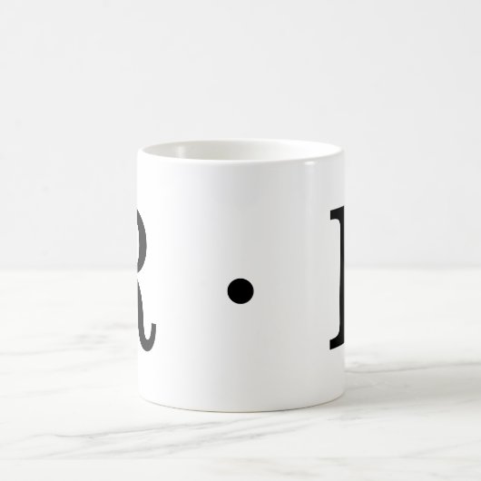 Monogramme Première Mug classique R, 11 oz (Centre)