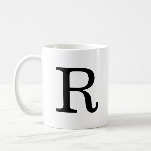 Monogramme Première Mug classique R, 11 oz (Gauche)