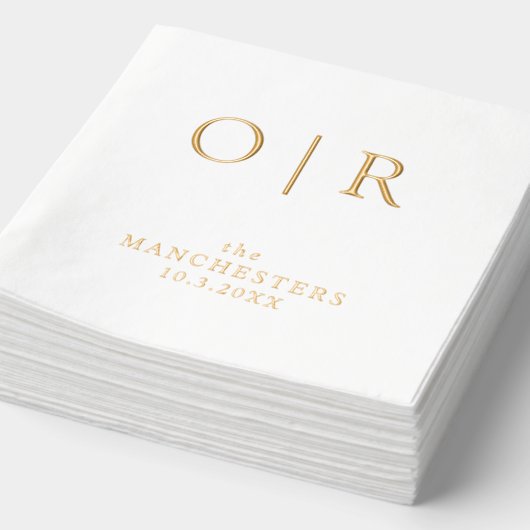 Monogramme premiers initiales Mariage d'huile d'or (Détail)