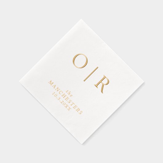 Monogramme premiers initiales Mariage d'huile d'or (Droite)