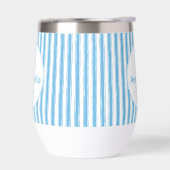 Monogramme Prépa Rayure Bleue Blanche Fantaisiste (Gauche)