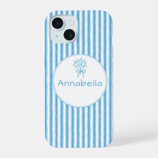 Monogramme Prépa Rayure Bleue Blanche Fantaisiste (Verso)
