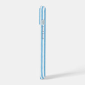 Monogramme Préppy Rayure Bleue Blanche Fantaisiste (Côté gauche)