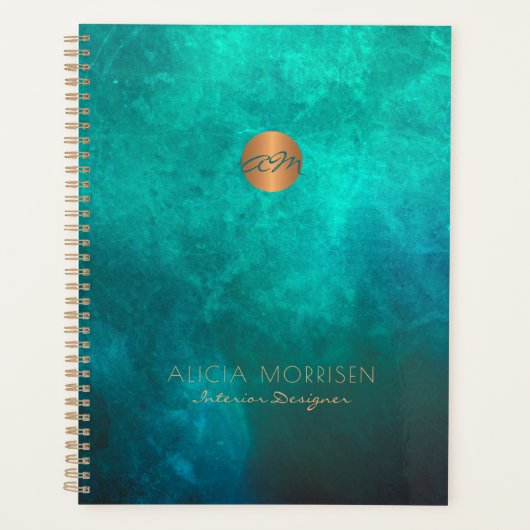 Monogramme professionnel aquarelle vert (Devant)