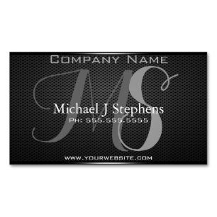 Monogramme professionnel Black Metal Aimant textur