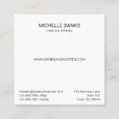 Monogramme professionnel Carte de visite noir et b (Dos)