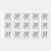 Monogramme professionnel et nom Étiquettes profess (Feuille)