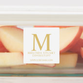 Monogramme professionnel et nom Étiquettes profess (Apposé)