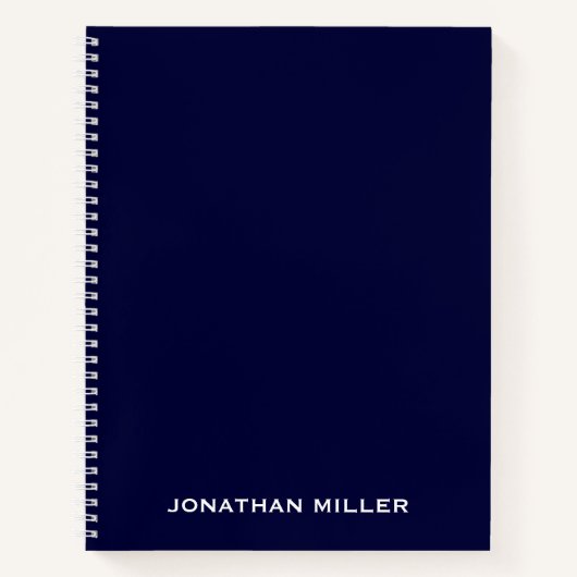 Monogramme professionnel minimum Carnet bleu marin (Devant)