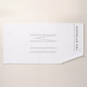 Monogramme professionnel moderne minimaliste simpl (Serviette de bain)