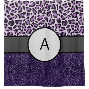 Monogramme Purple Luxe Douche Rideau Bain