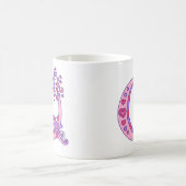 Monogramme Q coeurs et fleurs rose mauve mug (Centre)