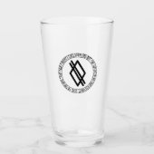 Monogramme Q - Style viking - Verre à pinte (Devant)