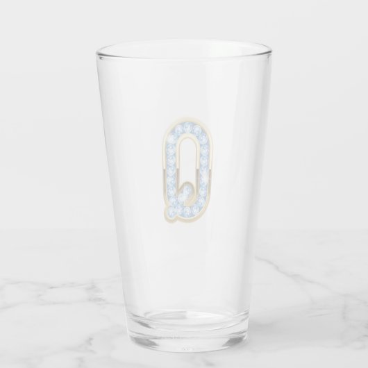 Monogramme Q - Verre de 16 oz (Dos)
