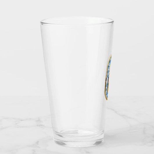 Monogramme Q - Verre de 16 oz (Droite)