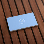 Monogramme Qr Code Carolina Carte de visite bleu