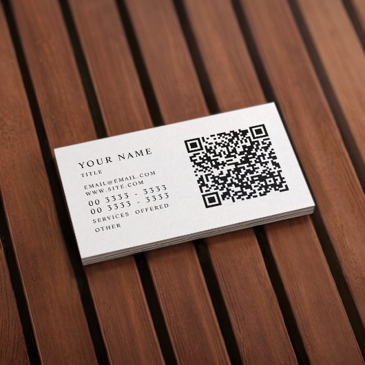 Monogramme Qr Code Carte de visite de cannelle