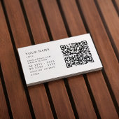 Monogramme Qr Code Dark Cyan Carte de visite