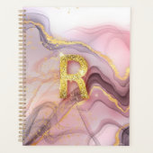 Monogramme R Rosegold Parties scintillant rose cad (Devant)