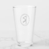 Monogramme R - Style viking - Verre à pinte (Dos)