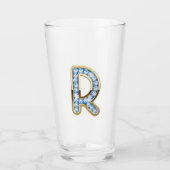 Monogramme R - Verre de 16 oz (Devant)