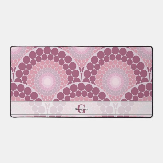 Monogramme Radiant Rose Dusky Rose Dot Mandala (Recto)