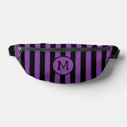 Monogramme rayé de sorcière noire d'Halloween (Poser)