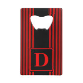 Monogramme rayure noire et rouge (Dos)